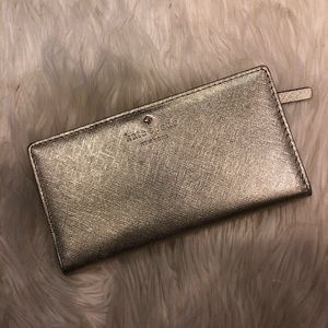 Gold Metallic Kate Spade Wallet